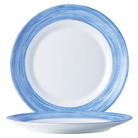 Teller flach, 23,5cm, Brush Blue
