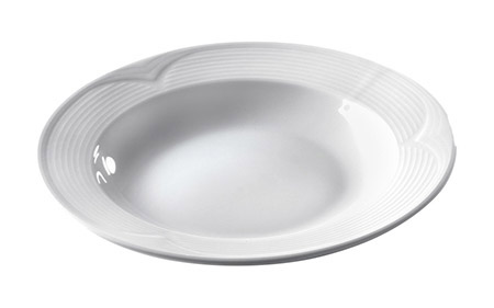 Teller tief 21,5cm, SATURN, Porzellan weiß