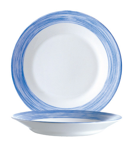 Teller tief, 22,5cm, Brush Blue