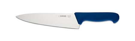 Kochmesser breit, blau, stabile Klinge 20cm,