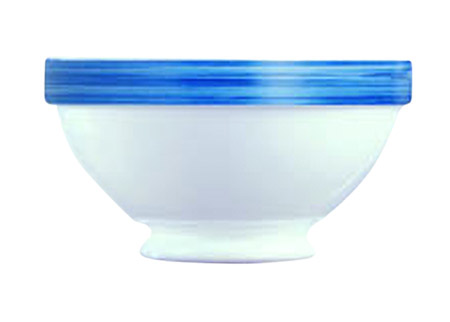 Suppennapf auf Fuß, 13,2cm, Brush Blue Jean,